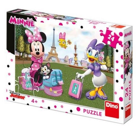 Puzzle 24 dílků Minnie v Paříži