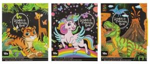 Vyškrabávací obrázky a omalovánky 2v1