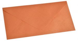 Obálka DL 11,2x21,9 cm metalická s ražbou bronzová