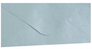 Obálka DL 11,2x21,9 cm metalická s ražbou tyrkysová