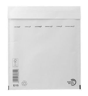 Obálka, bílá, bublinková, E/15, W5, vnější / vnitřní rozměry: 240x275 mm / 220x265 mm, VIC