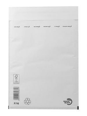 Obálka, bílá, bublinková, F/16, W6, vnější / vnitřní rozměry: 250x350 mm / 220x340 mm, VIC