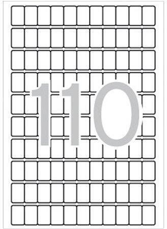 Etikety, zaoblené rohy, 12x18 mm, 1650 ks/bal., A5, APLI