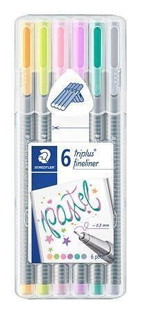 Linery "Triplus 334 Pastel", sada 6 barev - pastelové, 0,3mm, STAEDTLER
