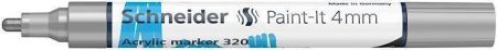 Akrylový popisovač "Paint-It 320", stříbrná, 4 mm, SCHNEIDER