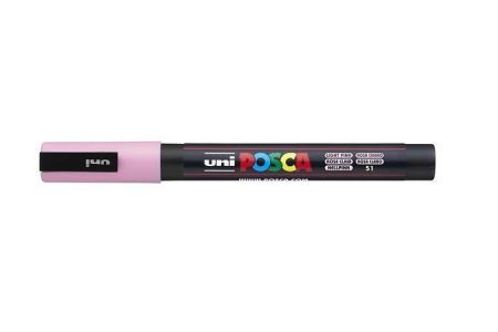 Dekorační popisovač "Posca PC-3M", světle růžová, 0,9-1,3 mm, UNI
