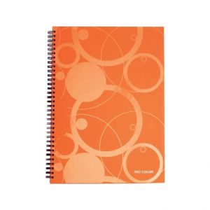 Blok poznámkový A4 lamino, NEO oranžový, boč. spirála /7-404/