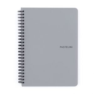 Twin wire blok A5 PP PASTELINI šedá