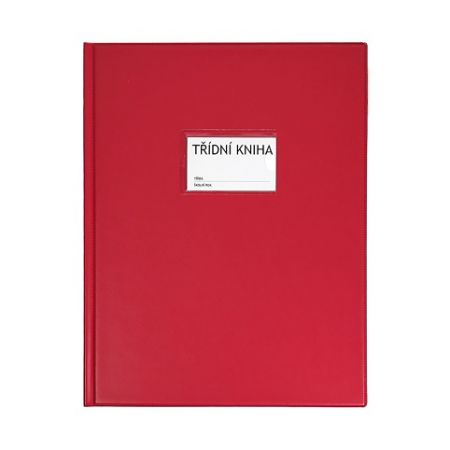 Desky na třídní knihu A4 okénko - červená Classic