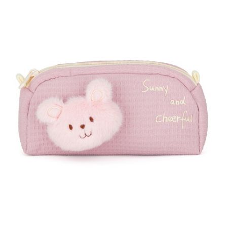 Etue dětská plyšová Medvěd růžový