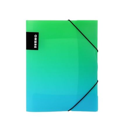 Sloha s gumou A4 PP OMBRE zelená