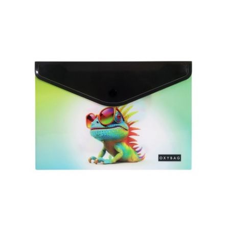 Psaníčko s drukem A5 s tiskem crazy animals chameleon