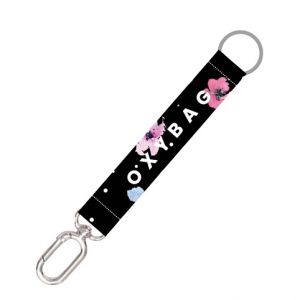 Krátká klíčenka s karabinkou Flowers