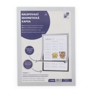 Nalepovací magnetická kapsa A4 stříbrná