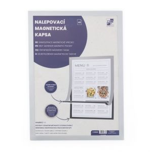 Nalepovací magnetická kapsa A3 stříbrná