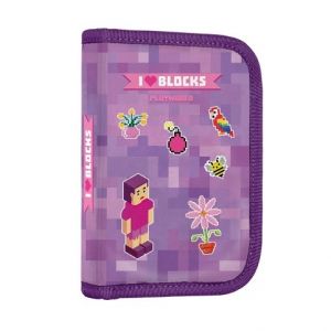 Penál 1 p. 2 chlopně, prázdný Playworld Girl