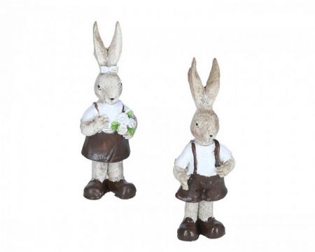 Dekorativní velikonoční polyresinové figurky 10 cm zajíček