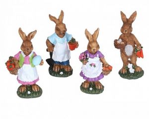 Dekorativní velikonoční polyresinové figurky 8cm zajíček