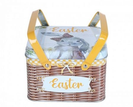 Velikonoční dekorativní kovová dóza