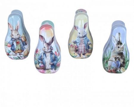 Velikonoční dekorativní kovová dóza