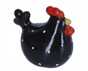 Velikonočníkuře černé s bílými tečkami 5,5cm