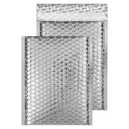 Obálka, lesklá stříbrná, bublinková, C5+, 250 x 180 mm, BLAKE MBS250