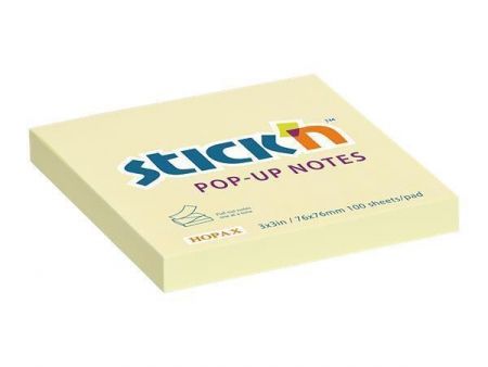 Samolepicí bloček "Z", žlutá, 76x76 mm, 100 listů, STICK N 21395