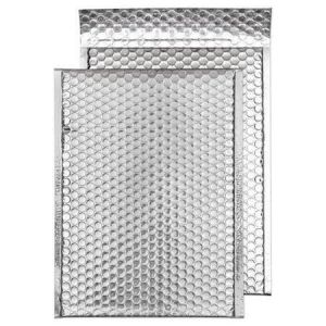 Obálka, lesklá stříbrná, bublinková, C4, 324 x 230 mm, BLAKE MBS324