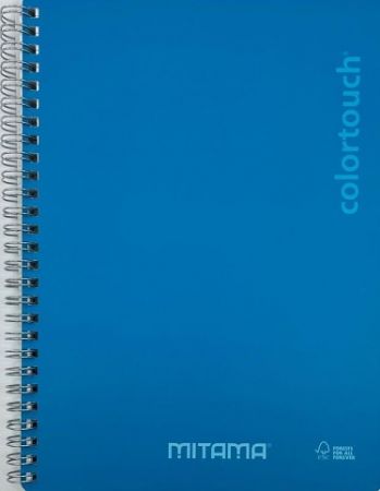 Spirálový sešit "i-Note", 18,5x24, linkovaný, 90 listů, cyan, MITAMA 62283-90204