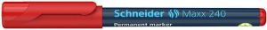 Permanentní popisovač "Maxx 240", červená, 1-2mm, kuželový hrot, SCHNEIDER