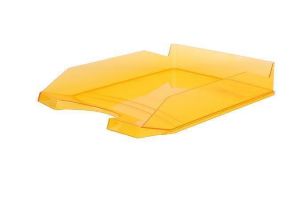 Odkladač, transparentní, oranžový, plastový, VICTORIA