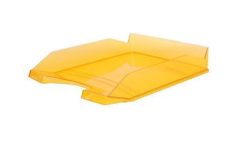 Odkladač, transparentní, oranžový, plastový, VICTORIA