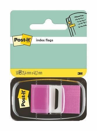 Záložky se zásobníkem, fialová, 50 listů, 25x43 mm, 3M POSTIT