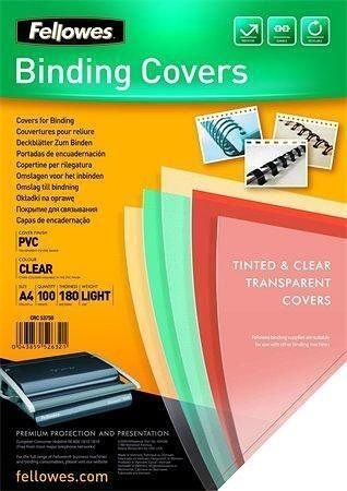 Přední kryt průhledný, A4, 180 micron, FELLOWES