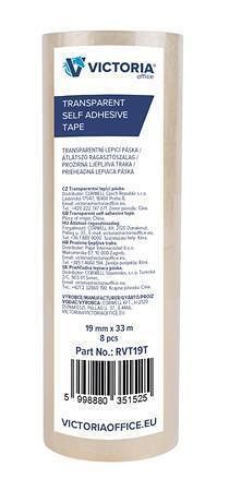Lepicí páska, transparentní, 19mm x 33m, VICTORIA