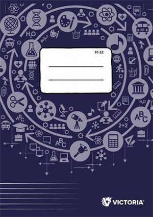 Sešit, linkovaný, A4, 32 listů, VICTORIA