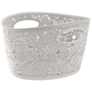 Košík "Victoria", krajkový efekt, CURVER, bílá