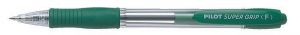 Kuličkové pero "Super Grip", zelené tělo, 0,27mm, zelená, PILOT