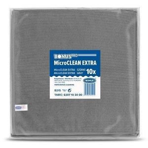 Utěrka "MicroCLEAN Extra", šedá, univerzální, 10 ks, 40 x 40 cm, BONUS B215