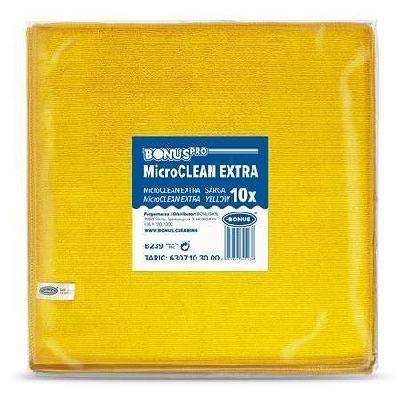 Utěrka "MicroCLEAN Extra", žlutá, univerzální, 10 ks, 40 x 40 cm, BONUS B239