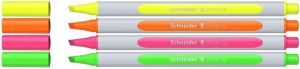 Zvýrazňovač "Shine-Up", 4 barvy, sada, 1-4 mm, trojhranné, SCHNEIDER 112094
