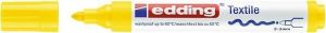 Popisovač na textil "4500", žlutá, 1-3mm, kuželový hrot, EDDING