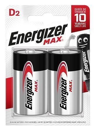 Baterie, D (velký monočlánek), 2 ks, ENERGIZER "Max"