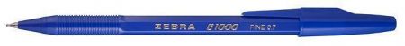 Kuličkové pero "B1000", modrá, 0,24 mm, s víčkem, ZEBRA 31642-10