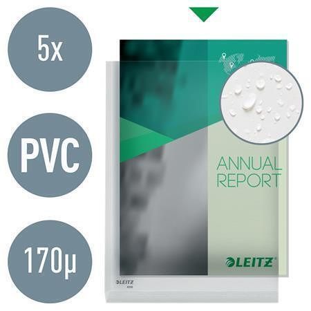 Desky L "Jumbo", transparentní, A4, s rozšiřitelnou kapacitou, LEITZ