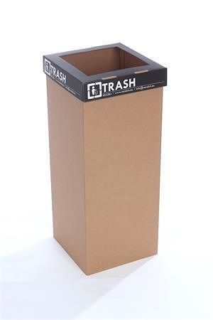 Koš na tříděný odpad "Slim", recyklovaný, anglický popis, černá, 60 l, RECOBIN