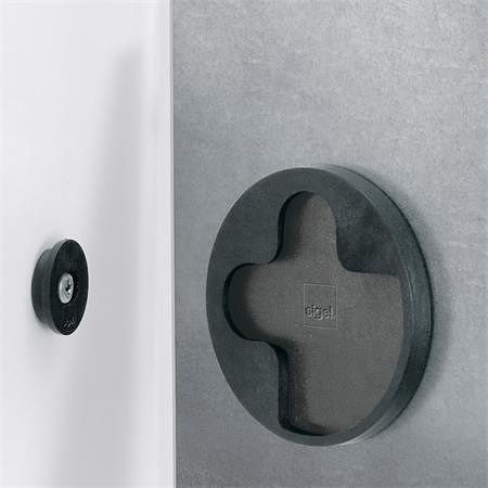 Magnetická skleněná tabule, 46x91 cm, SIGEL, "Artverum®", textura betonu