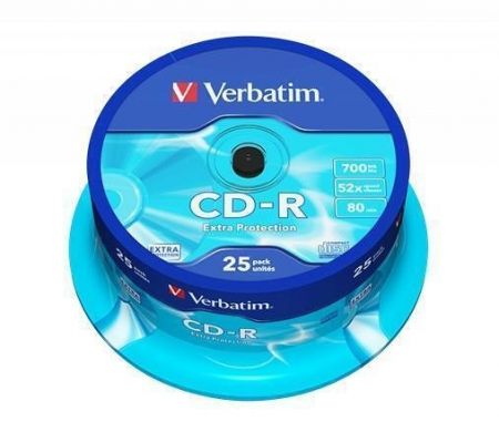 CD-R 700MB, 80min., 52x, DL Extra Protection, Verbatim, 25-cake