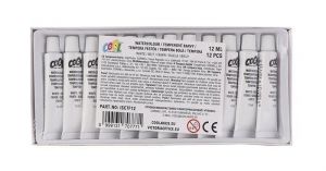 Temperová barva, bílá, 12 ks, COOL BY VICTORIA