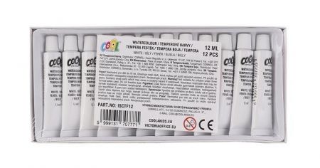 Temperová barva, bílá, 12 ks, COOL BY VICTORIA